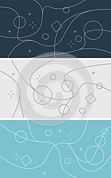 vector set of abstract avantgarde backgrounds with geometric shapes and lines
