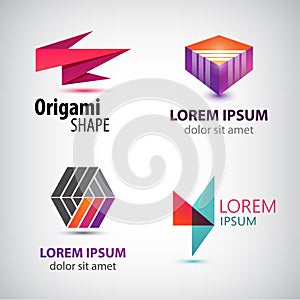 Vector set of abstract colorful logos, company icons.