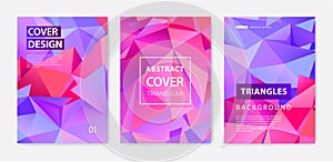 Vector set of abstract geometric covers, banners, posters, flyers, brochures. Text frame surface. a4 template design