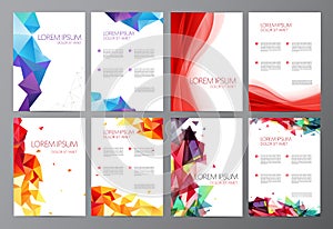 Vector set Abstract modern flyer brochure design templates