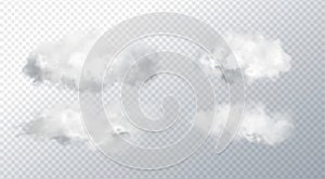 Vector set Abstract realistic fog cloud design element
