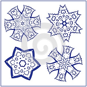 Vector Set of Abstract Sacred Geometry Symbols. photo