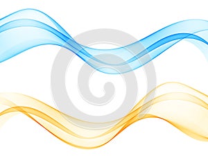 Vector set abstract wave pattern. Transparent wave set. Color wave. Smoke wave.