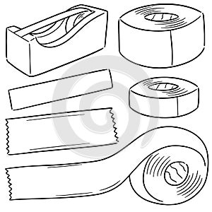 Vector set of adhesive tape