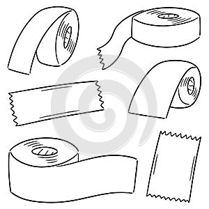 Vector set of adhesive tape