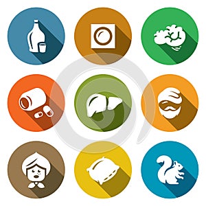 Vector Set of Alcohol Addiction Icons.