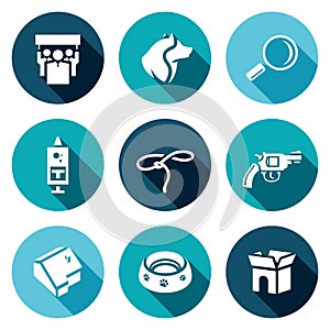 Vector Set of Animal Protection Icons.