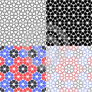 Vector set arabic Background with seamless pattern in islamic style