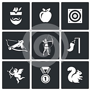 Vector Set of Archery Icons.