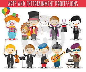 Vector Set of Arts and Entertainment Professions