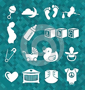 Vector Set: Baby Icons in symbols