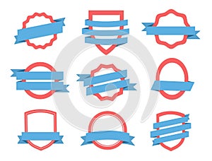 Vector set Badge, Ribbons and Labels. Design elements