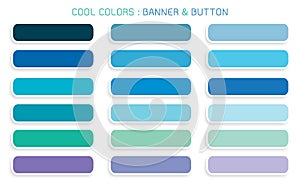 Vector Set of Banner and Botton for Web Templates