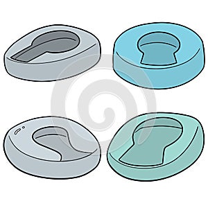 Vector set of bedpan
