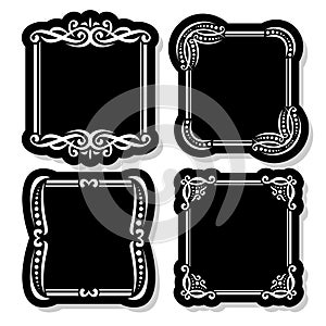 Vector set of black decorative Frames