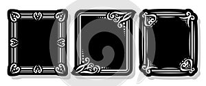 Vector set of black decorative Frames