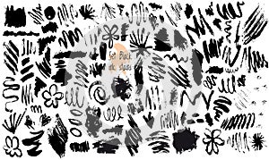 Vector Set of Black ink stains