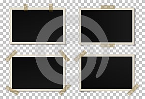 Vector set of black photo frames