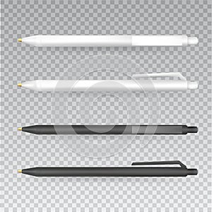 Vector Set of Blank Pens.Template for advertising and corporate identity.Mock Up Template Ready For Your Design. Vector I