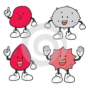 Vector set of blood cells