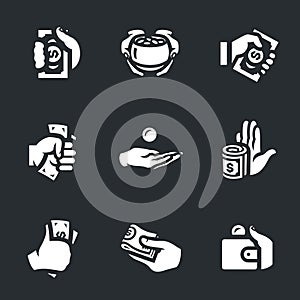 Vector Set of Bribe Icons.