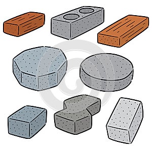 Vector set of brick