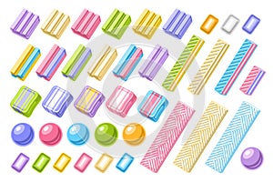 Vector set of Bubble Gums