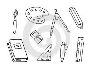 Vector set bundle of school office chancellery