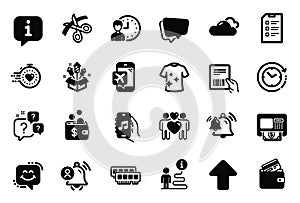 Vector Set of Business icons related to Time change, Cloudy weather and Ram. Vector