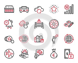 Vector Set of Business icons related to Time management, Keywords and Twinkle star. Vector