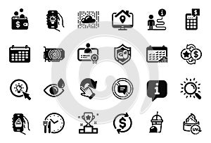 Vector Set of Business icons related to Uv protection, Work home and Electric app. Vector