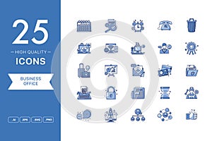 Vector set of Business Office icons