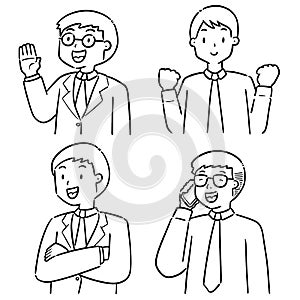 Vector set of businessman