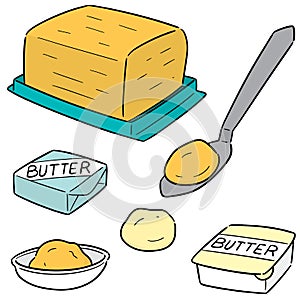 Vector set of butter