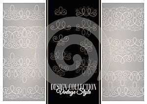 Vector Set of Calligraphic Design Elements and Page Decorations