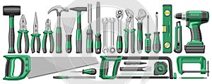 Vector set of Carpenter Tools