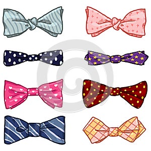 Vector Set of Cartoon Classic Bowties