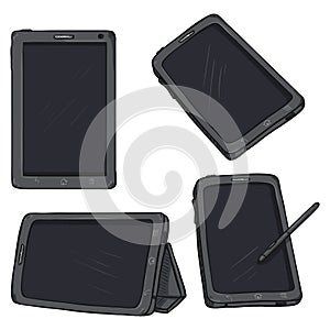 Vector Set of Cartoon Tablet PC