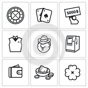 Vector Set of Casino Icons