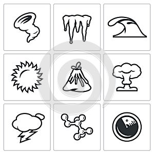 Vector Set of Cataclysm Icons.