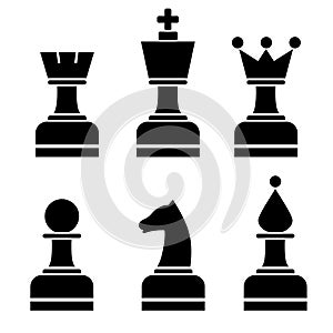 Vector set of chess figures.