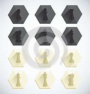 Vector Set: Chess Piece Dimensional Icons