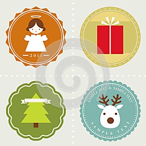 Vector set: Christmas labels