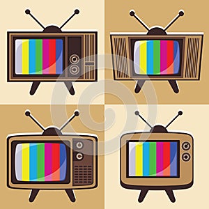 Vector set of classic television 2