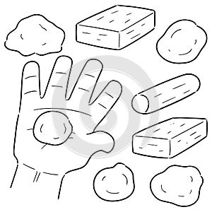 Vector set of clay for kid