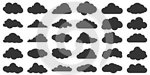Vector set of clouds shapes.