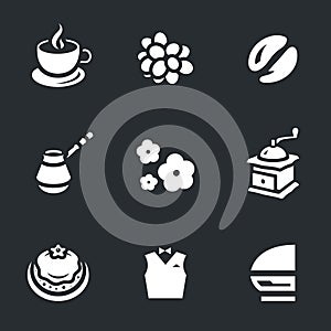 Vector Set of Coffee Icons.