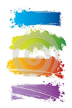 Vector set of color banners