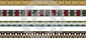 Vector set of colored Native American national borders.