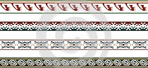 Vector set of colored Native American national borders.